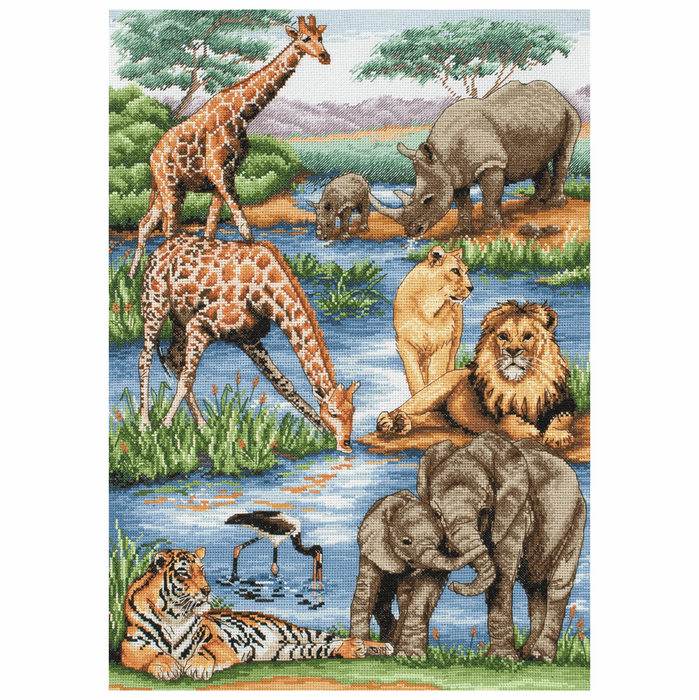 Counted Cross Stitch Kit: Maia Collection: African Wildlife