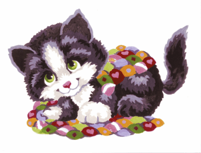 Tapestry Kit: Patchwork Kitten