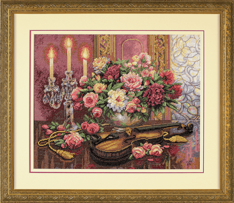Gold: Counted Cross Stitch Kit: Romantic Floral