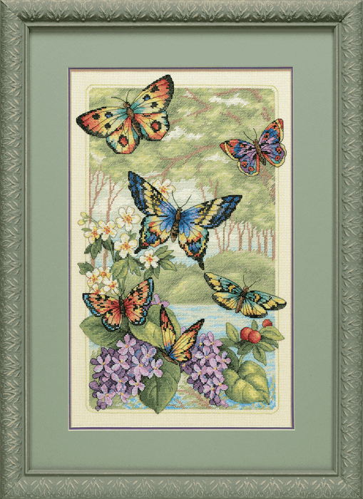 Gold: Counted Cross Stitch Kit: Butterfly Forest