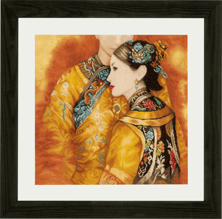 Counted Cross Stitch Kit: Asian Couple (Evenweave)