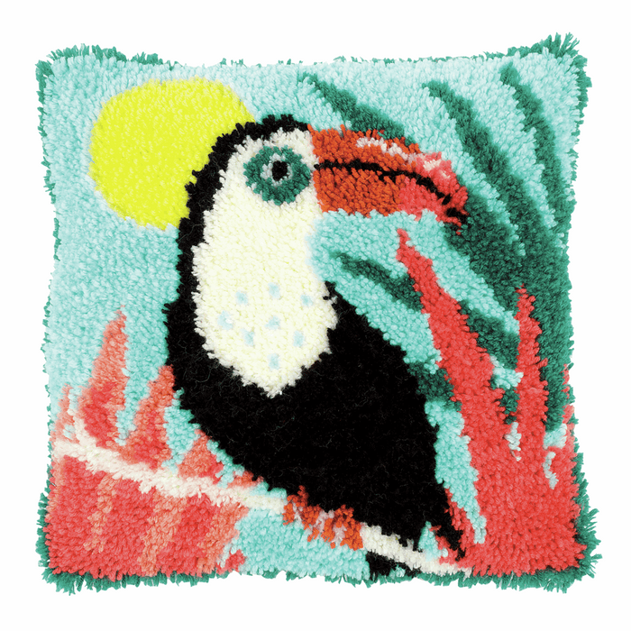 Latch Hook Kit: Cushion: Toucan