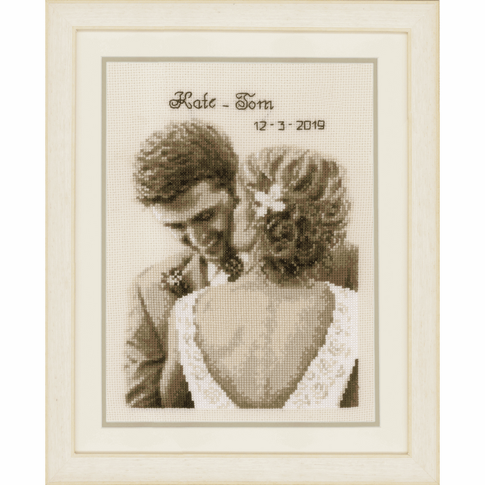 Counted Cross Stitch Kit: Wedding Happiness