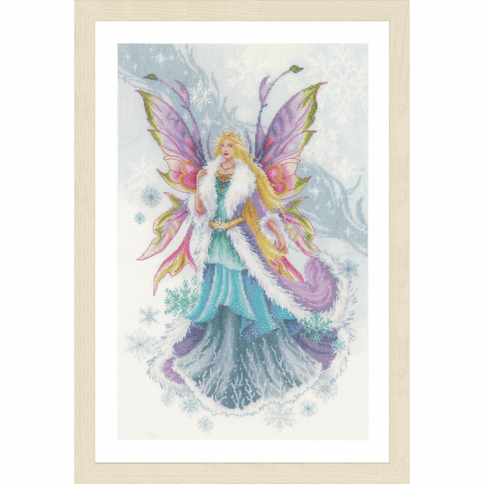 Counted Cross Stitch Kit: Fantasy Winter Elf Fairy (Linen)
