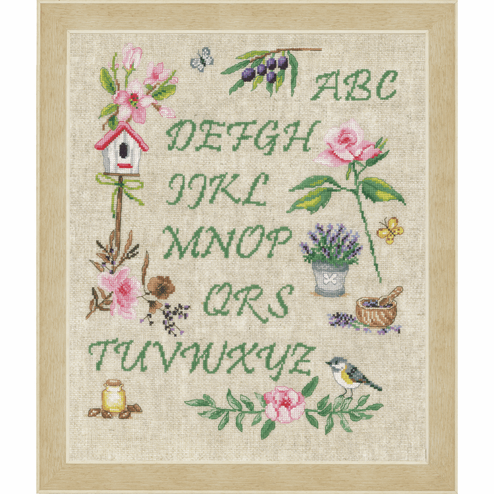 Counted Cross Stitch Kit: Garden Alphabet