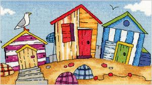 Beach Huts - 14ct aida