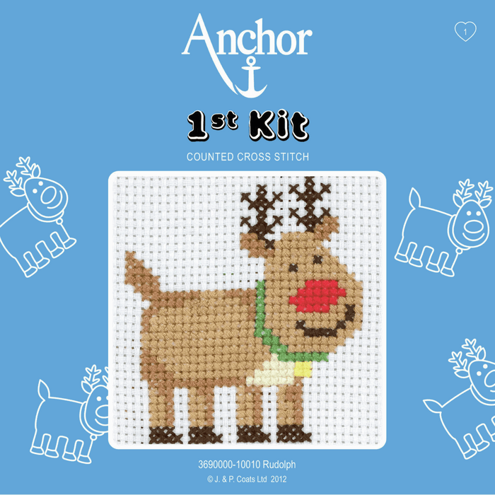 Cross Stitch Kit: 1st Kit: Rudolph