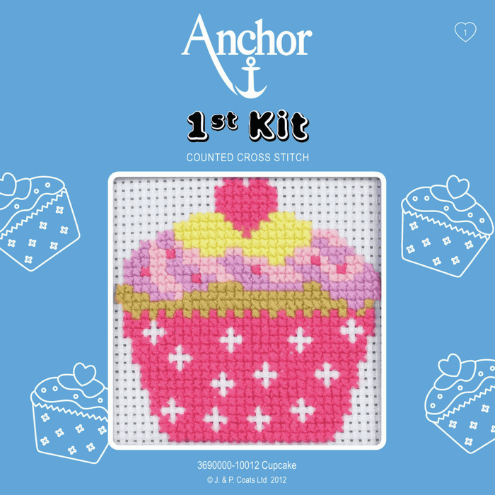 Cross Stitch Kit: 1st Kit: Cupcake