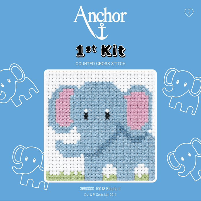 Cross Stitch Kit: 1st Kit: Elephant