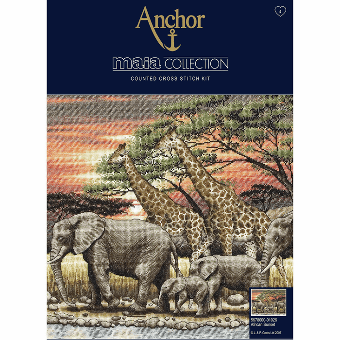 Counted Cross Stitch Kit: Maia Collection: African Sunset