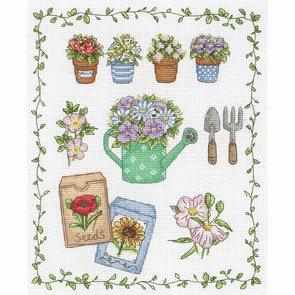 Counted Cross Stitch Kit: My Garden