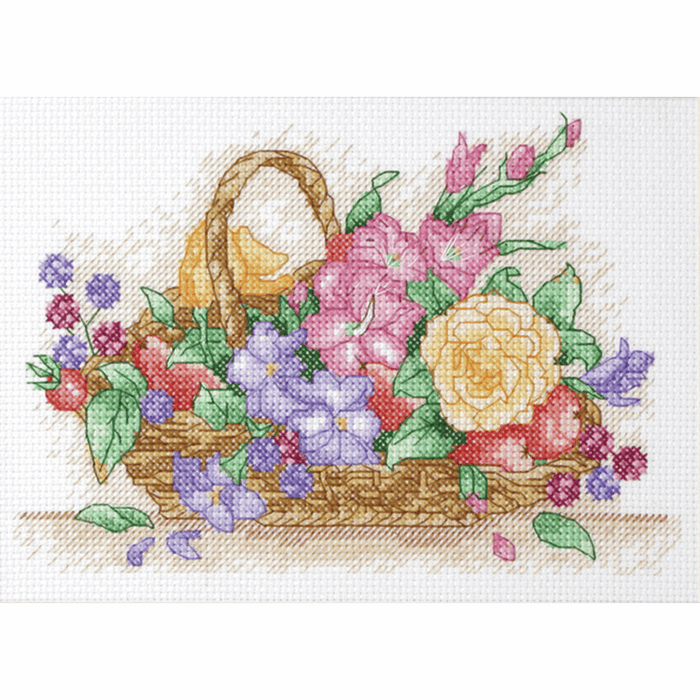 Cross Stitch Kit: Starter: Floral Basket