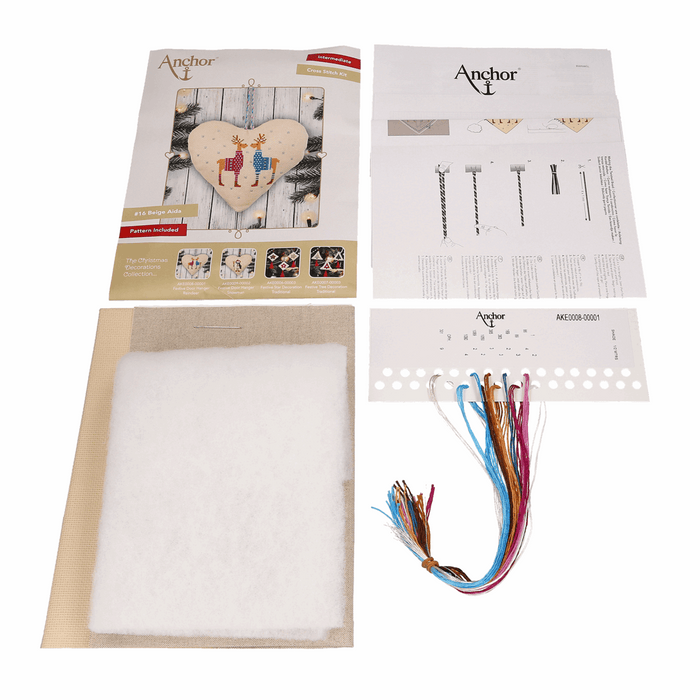 Counted Cross Stitch Kit: Heart Door Hanger: Deer