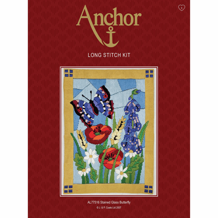 Long Stitch Kit: Stained Glass Butterfly