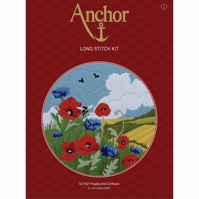 Long Stitch Kit: Poppies & Cornflowers