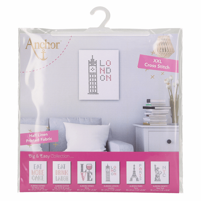 Counted Cross Stitch Kit: Big & Easy: London
