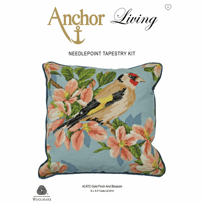 Tapestry Kit: Cushion: Living: Goldfinch and Blossom