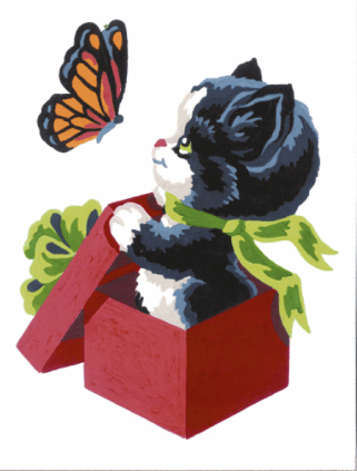 Tapestry Kit: Kitten and Butterfly