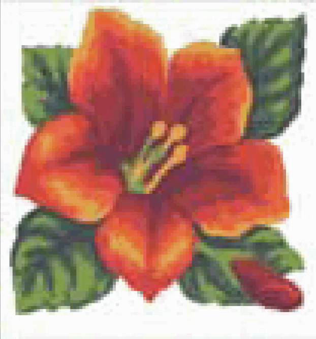 Tapestry Kit: Red Hibiscus