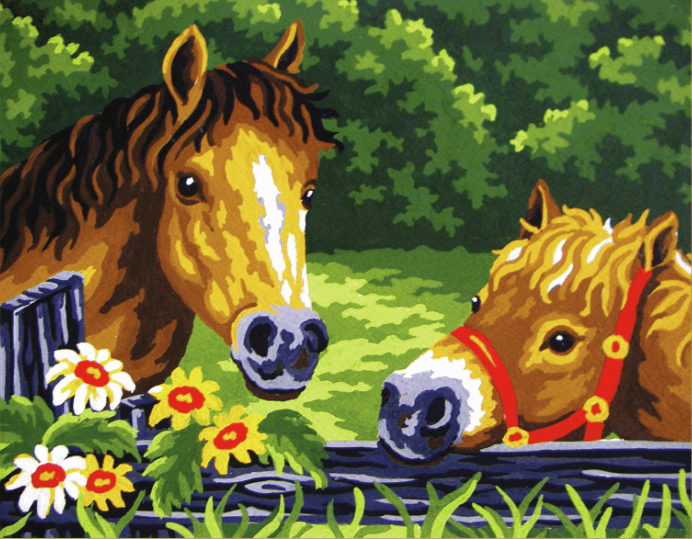 Tapestry Kit: Ponies at the Fence