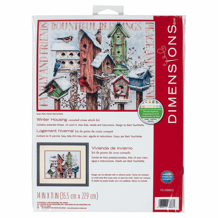 Counted Cross Stitch Kit: Winter Housing