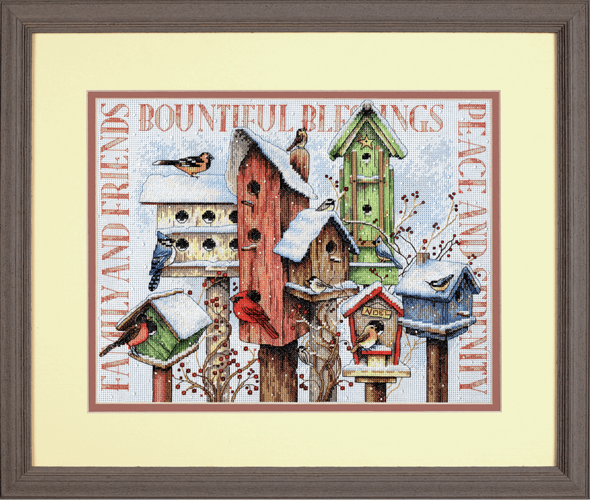 Counted Cross Stitch Kit: Winter Housing