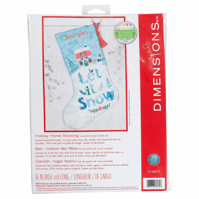 Counted Cross Stitch Kit: Stocking: Holiday Home