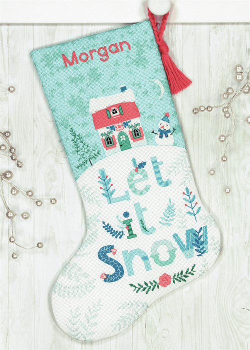 Counted Cross Stitch Kit: Stocking: Holiday Home
