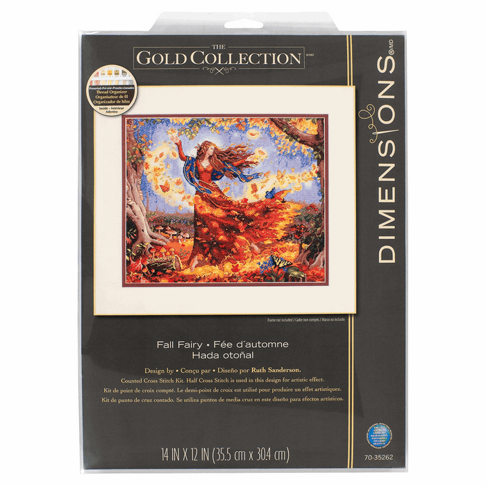 Gold: Counted Cross Stitch Kit: Fall Fairy