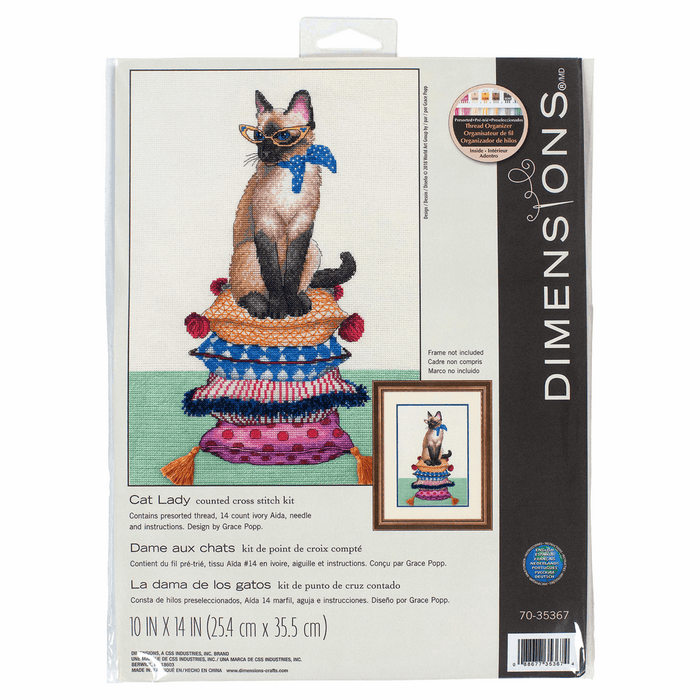 Counted Cross Stitch Kit: Cat Lady
