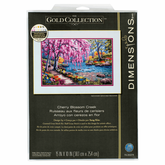 Counted Cross Stitch Kit: Cherry Blossom Creek