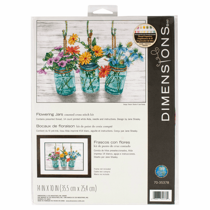 Counted Cross Stitch Kit: Flowering Jars