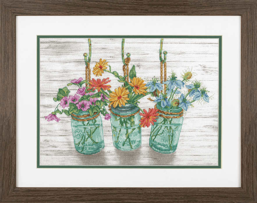 Counted Cross Stitch Kit: Flowering Jars
