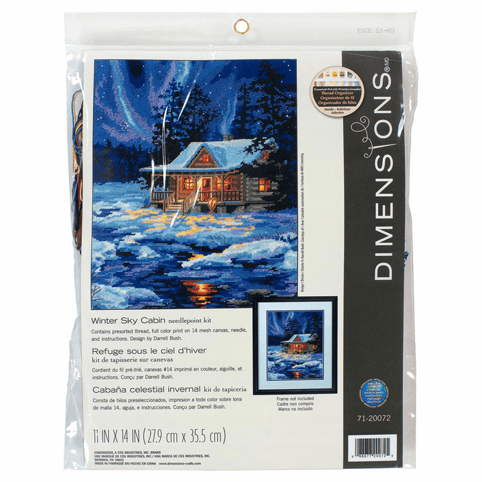 Tapestry Kit: Winter Sky Cabin