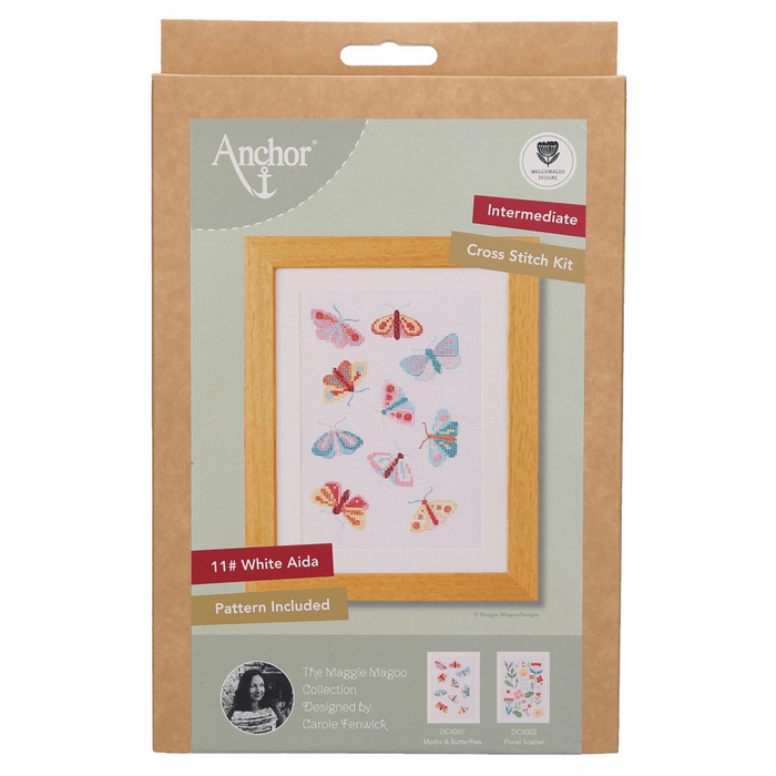 Counted Cross Stitch Kit: Starter: Maggie Magoo: Moths & Butterflies