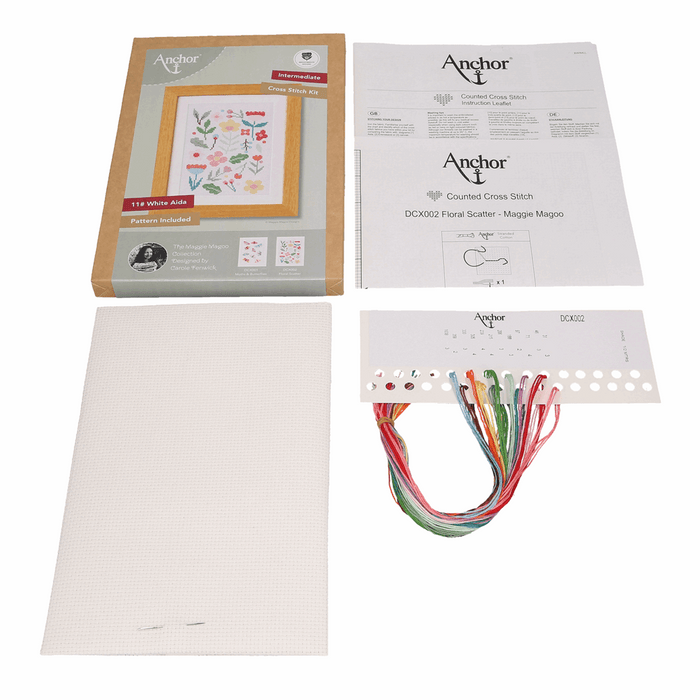 Counted Cross Stitch Kit: Starter: Maggie Magoo: Floral Scatter
