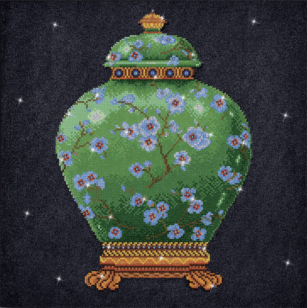 Diamond Painting Kit: Green Vase — JohnsonCrafts