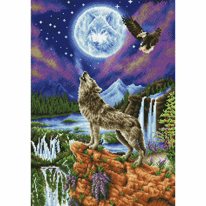Diamond Painting Kit: Mystic Wolf