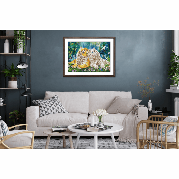 Diamond Painting Kit: Tiger Smooch