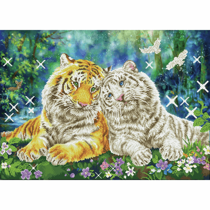 Diamond Painting Kit: Tiger Smooch