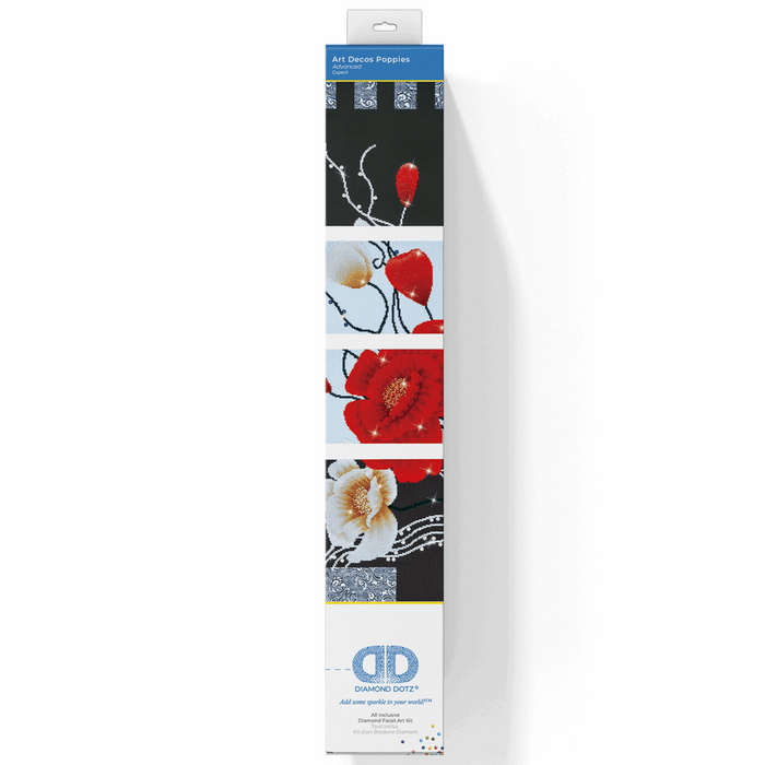 Diamond Painting Kit: Art Deco Poppies