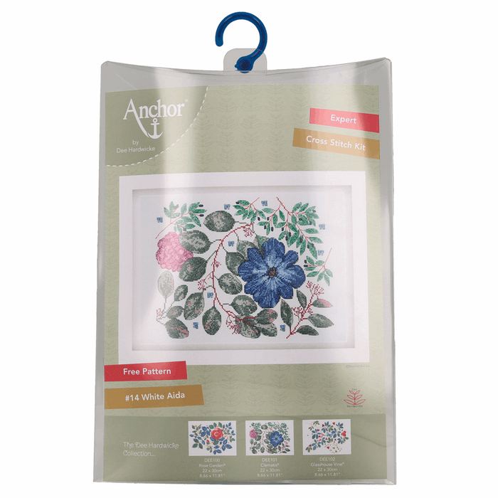 Cross Stitch Kit: Dee Hardwicke: Clematis