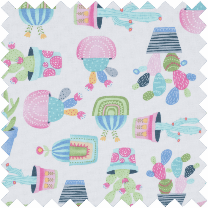 Sewing Box: Fold Over Lid: Cactus Party