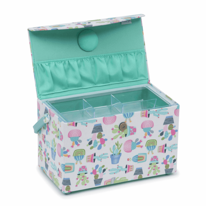 Sewing Box: Fold Over Lid: Cactus Party