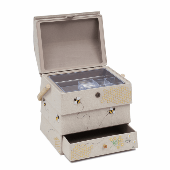 Sewing Box: (XL): Hive with Drawer: Bee