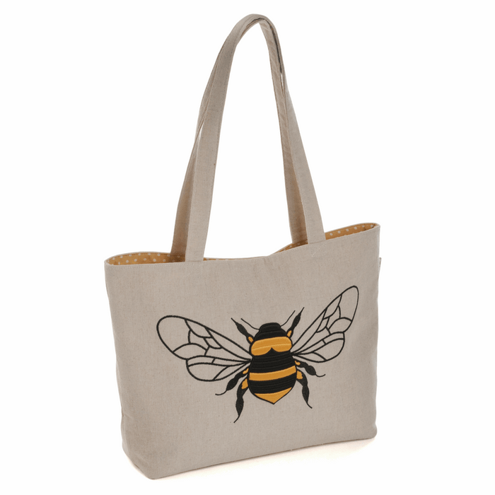 Craft Bag: Shoulder Tote: Appliqué: Linen Bee