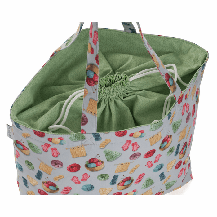 Craft Bag: Drawstring: Knit 'n' Purl