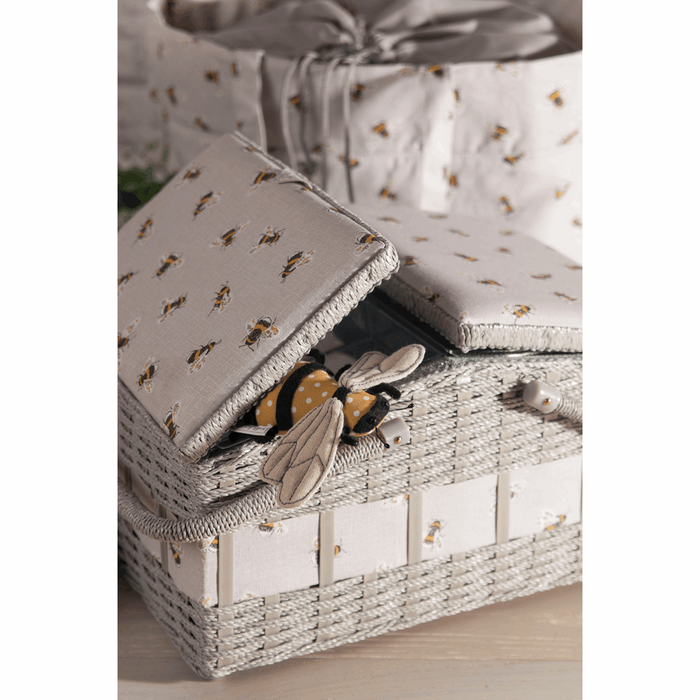 Sewing Box: Wicker Basket: Bee