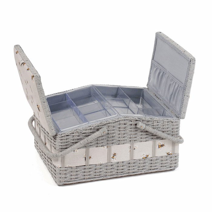 Sewing Box: Wicker Basket: Bee