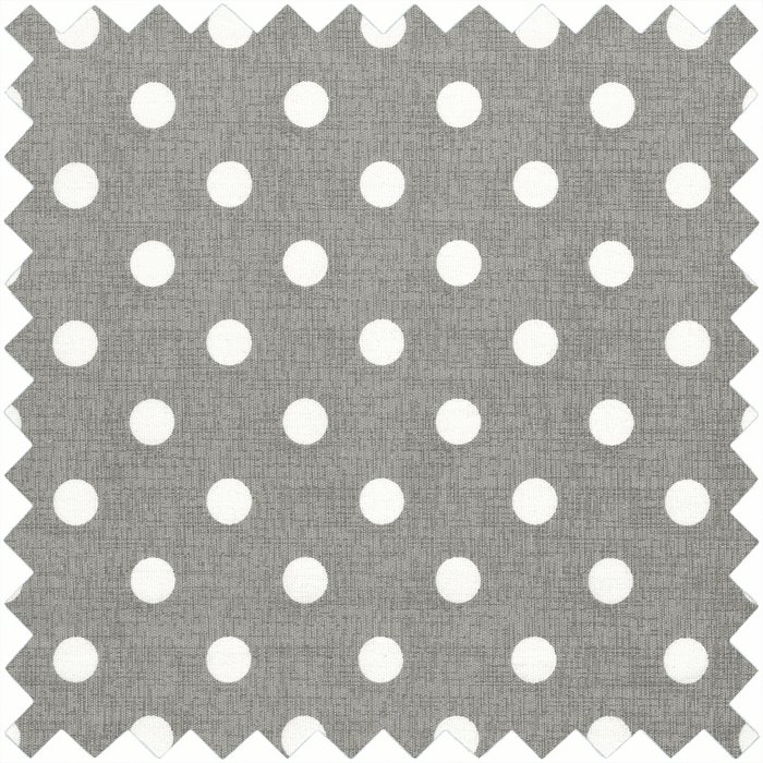 Sewing Box (L): Twin Lid: Square: Grey Linen Polka Dot